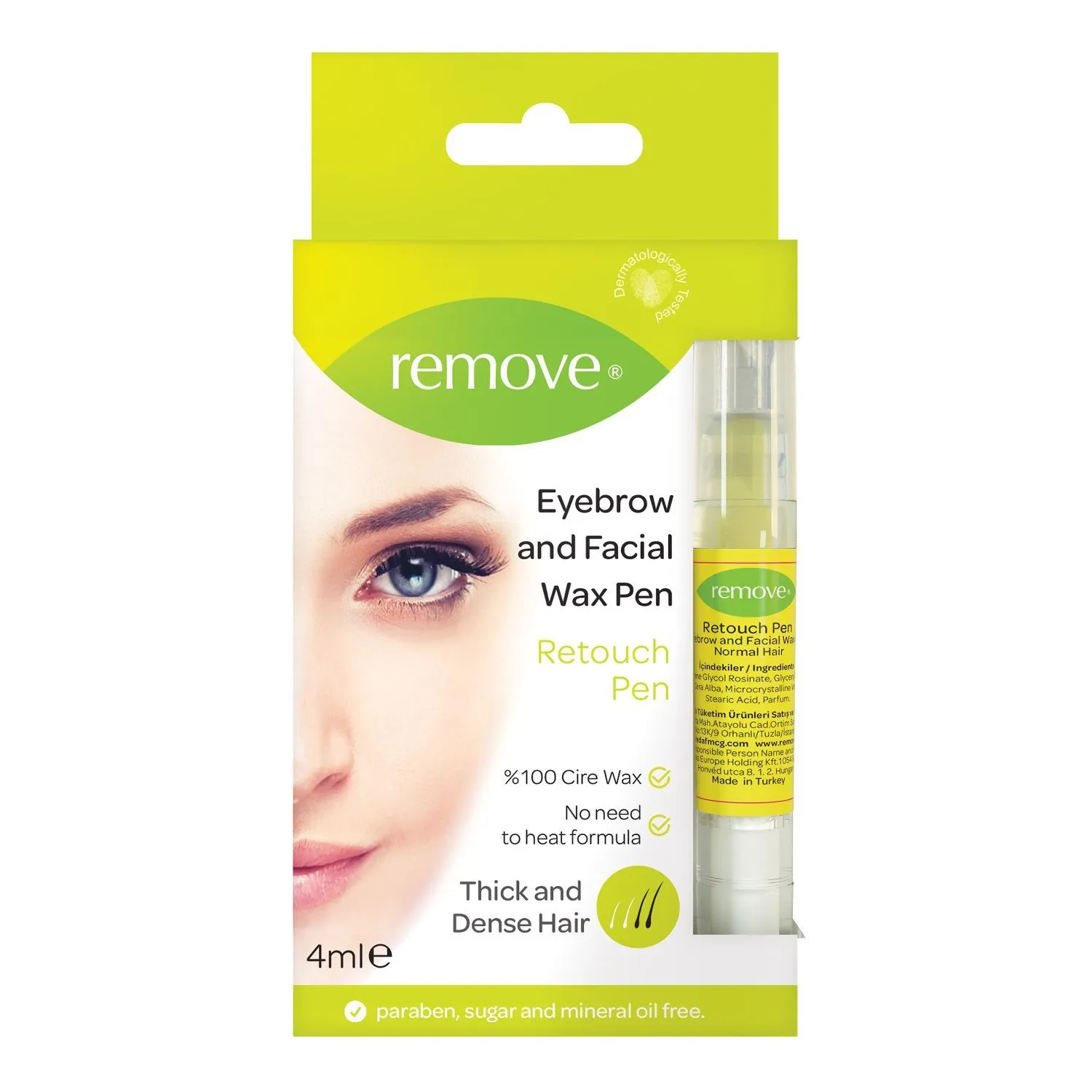 Remove Retouch Eyebrow And Facial Wax Pen- Thick & Dense Hair