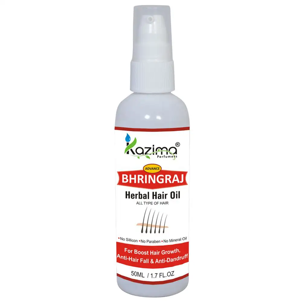 Kazima Bhringraj Herbal Hair Oil,  50 ml  for Boost Hair Growth, Anti Hair Fall & Anti Dandruff