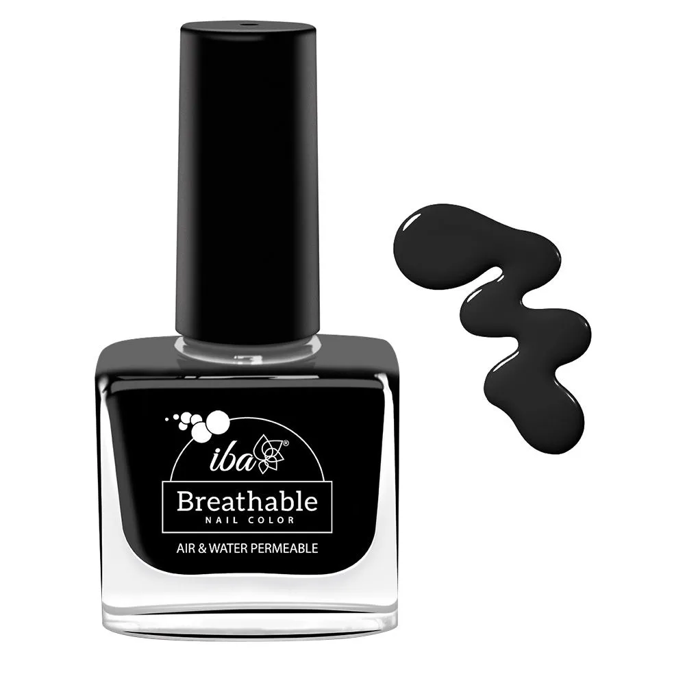 Iba Argan Oil Enriched Breathable Nail Color - B21 Pristine Black