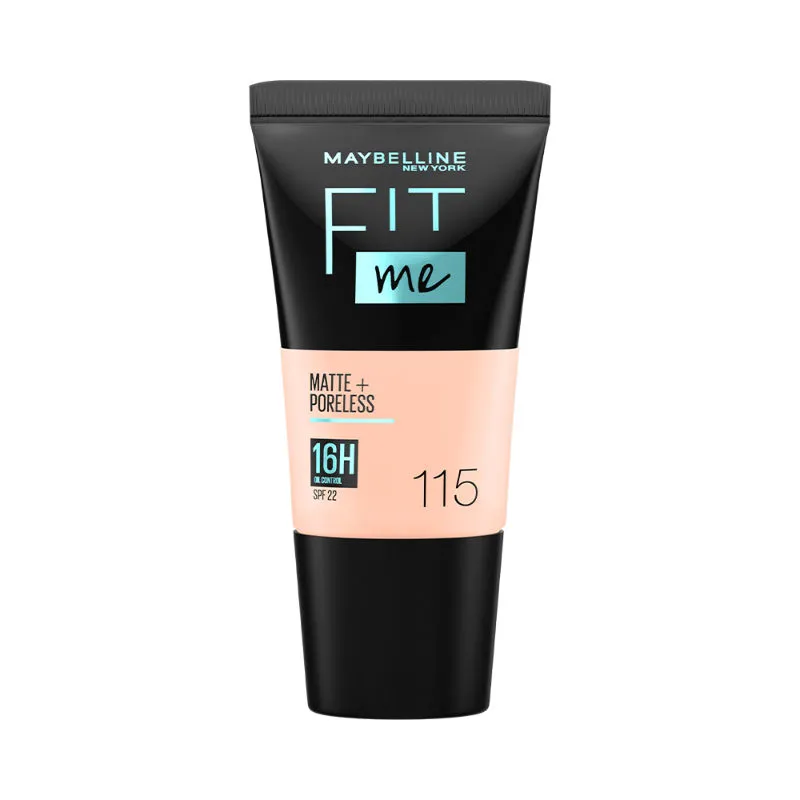 Maybelline New York Fit Me Matte+Poreless Foundation Tube SPF 22 - 115 Ivory With Clay