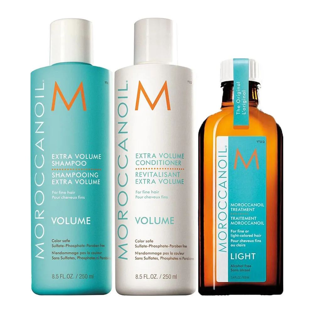 Moroccanoil Treatment Light , Volume Shampoo And Condtioner - Fine Hair Collection