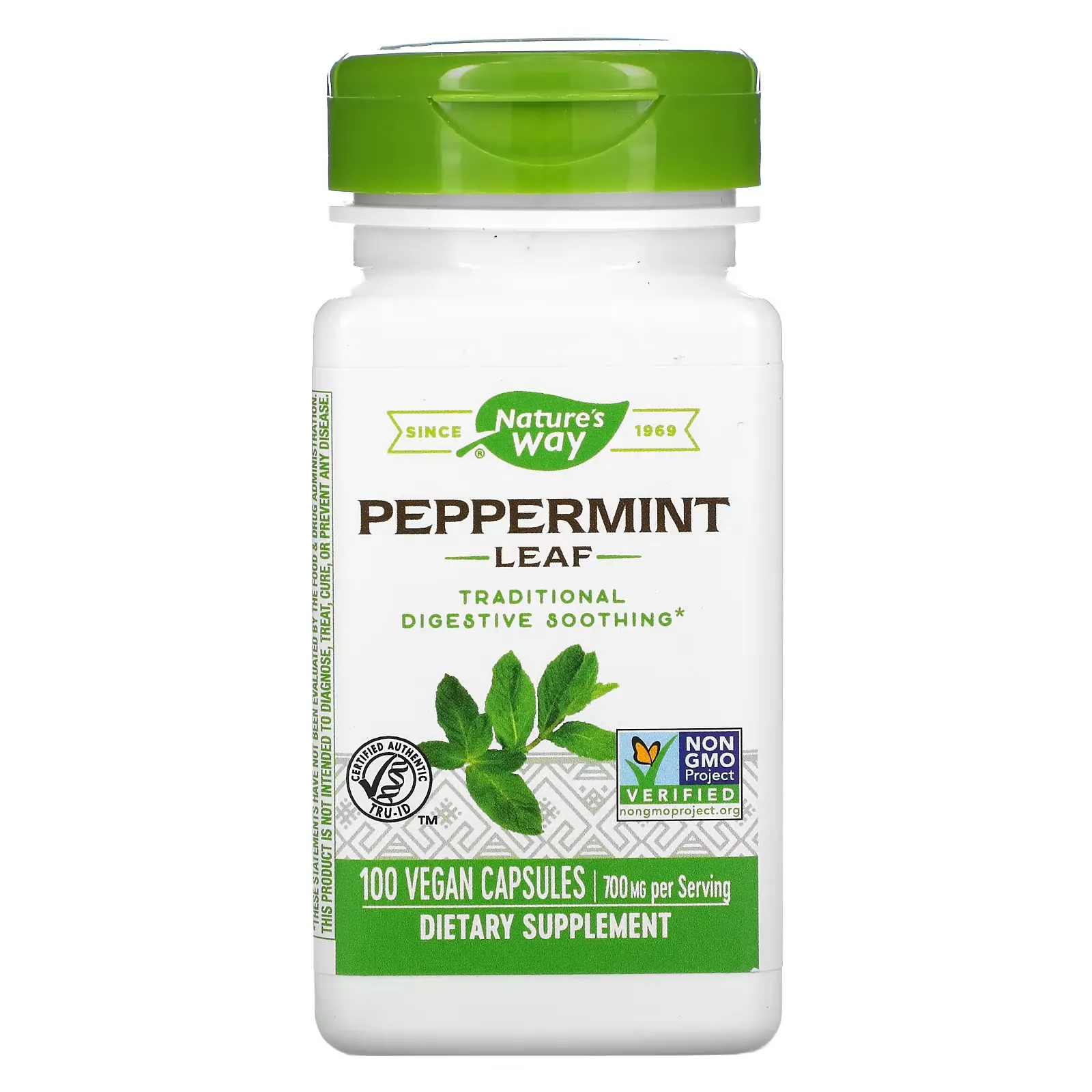 Peppermint Leaf, 350 mg, 100 Vegan Capsules