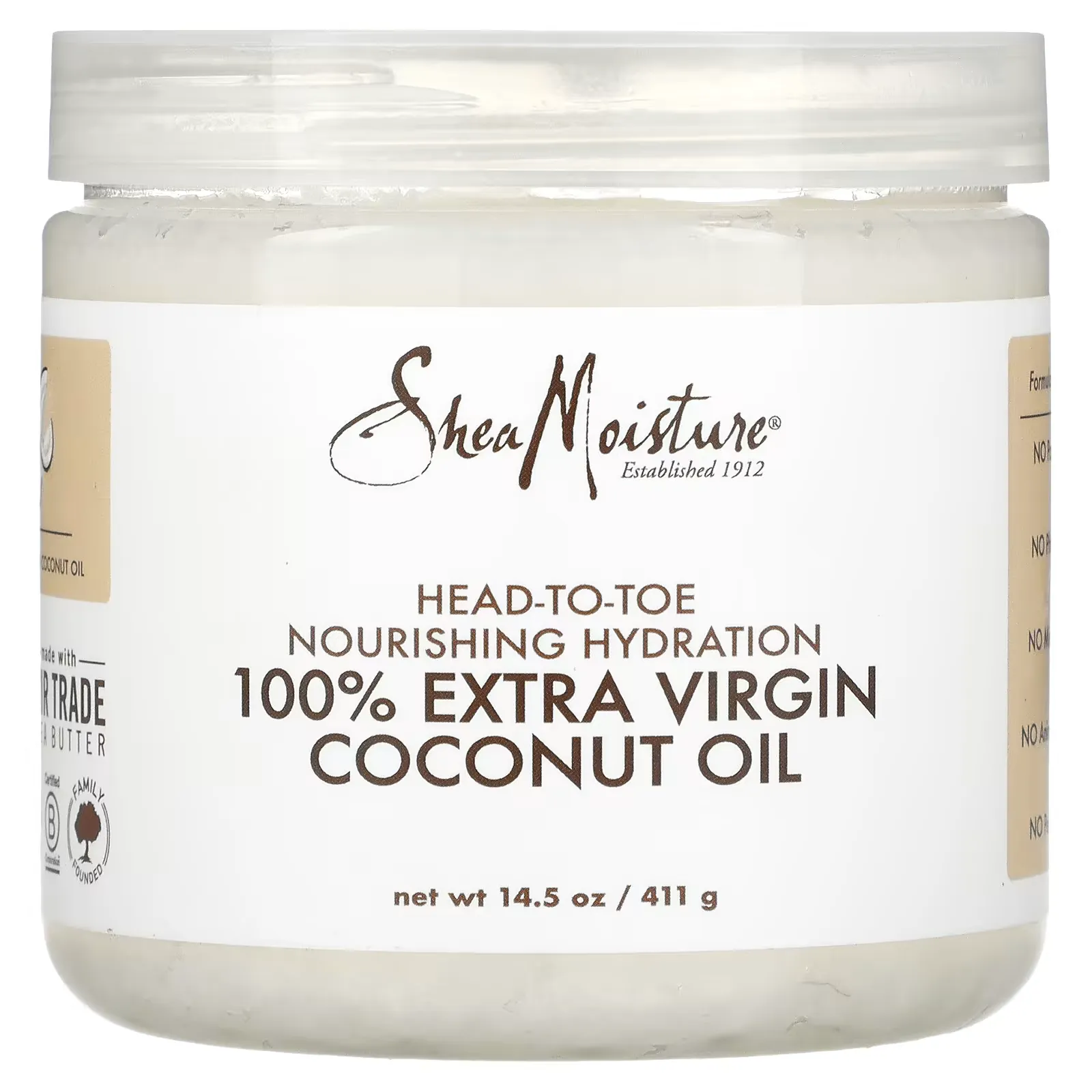 Head-To-Toe Nourishing Hydration, 100% Extra Virgin Coconut Oil, 14.5 fl oz (411 ml)