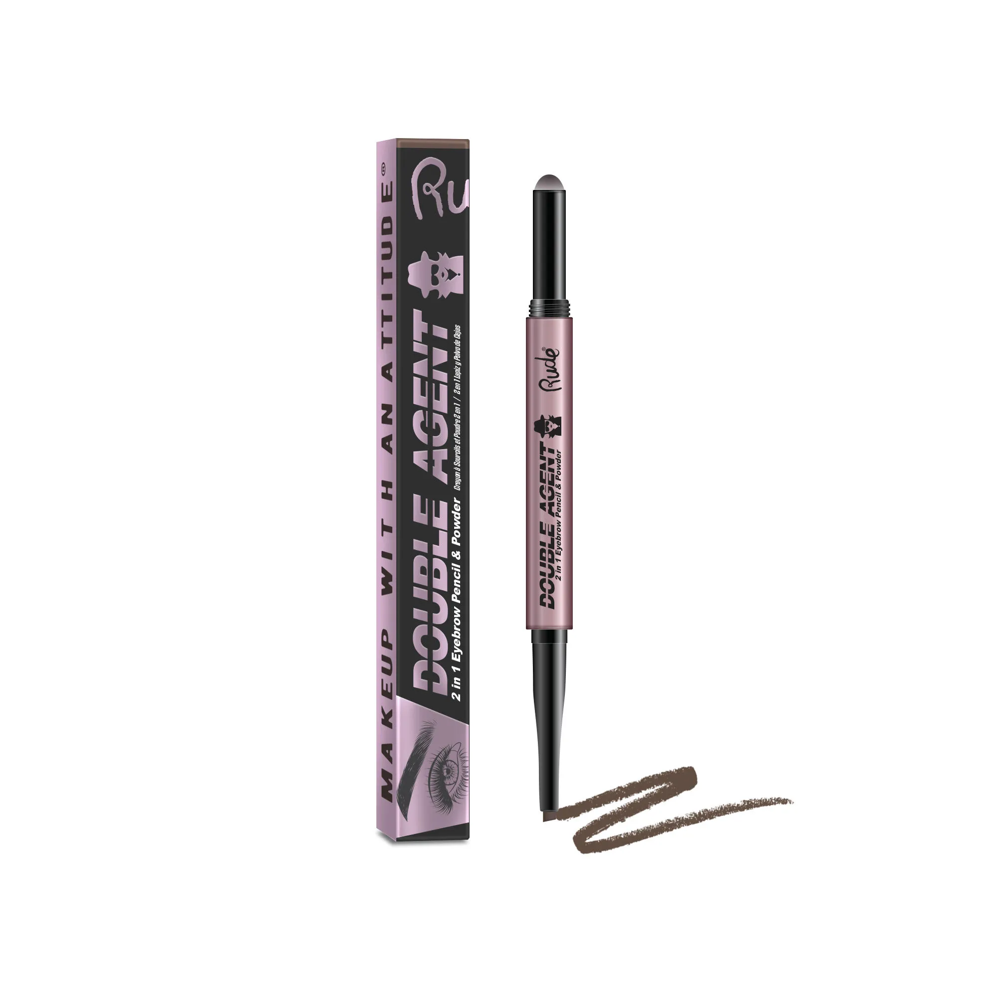 Rude Cosmetics Double Agent Eyeliner - Neutral Brown