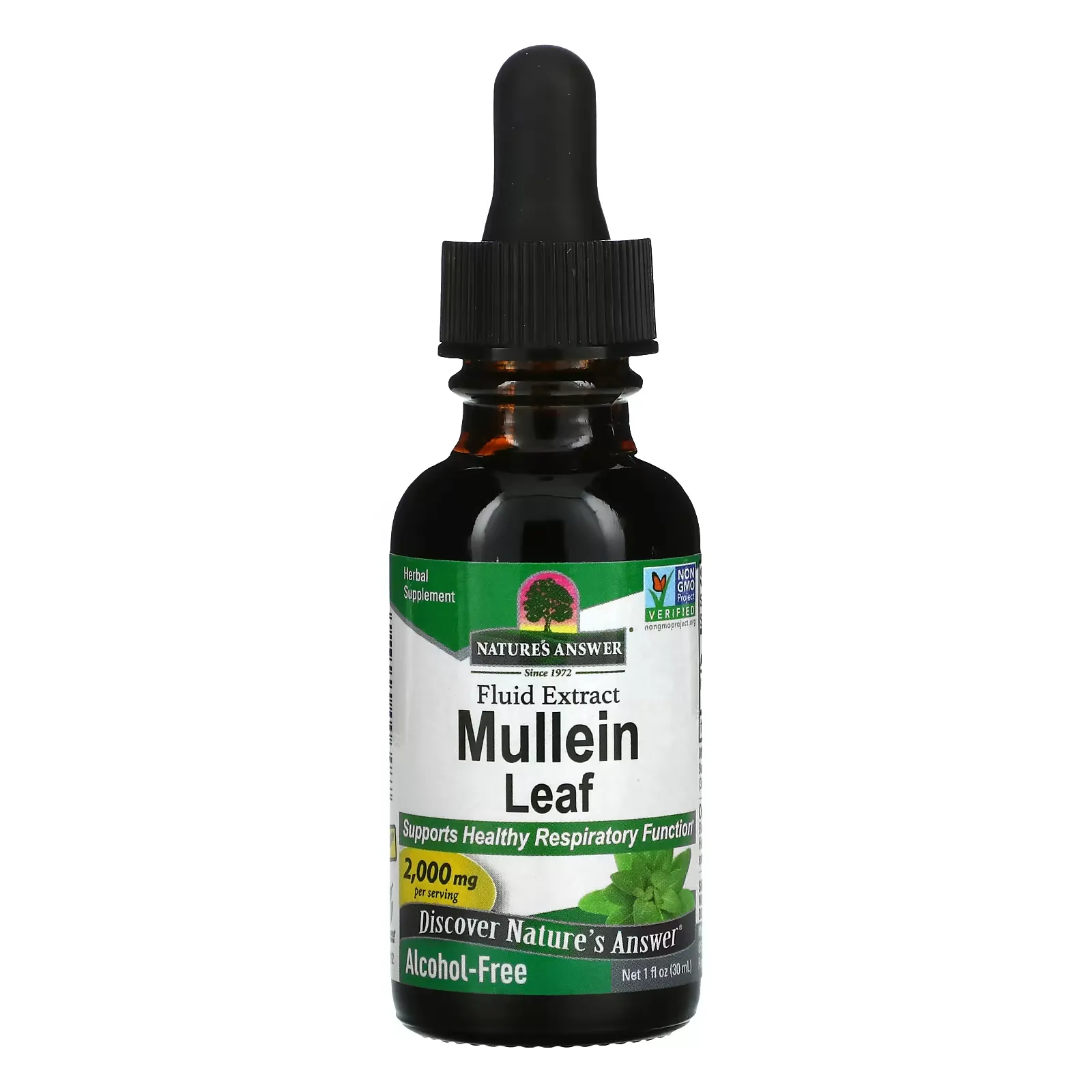 Mullein Leaf, Fluid Extract, Alcohol-Free, 2,000 mg, 1 fl oz (30 ml)