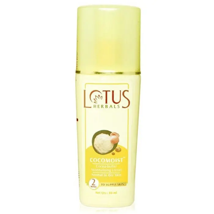 Lotus Herbals Cocomoist Cocoa-Butter Moisturising Lotion | For Normal to Dry Skin | 80ml