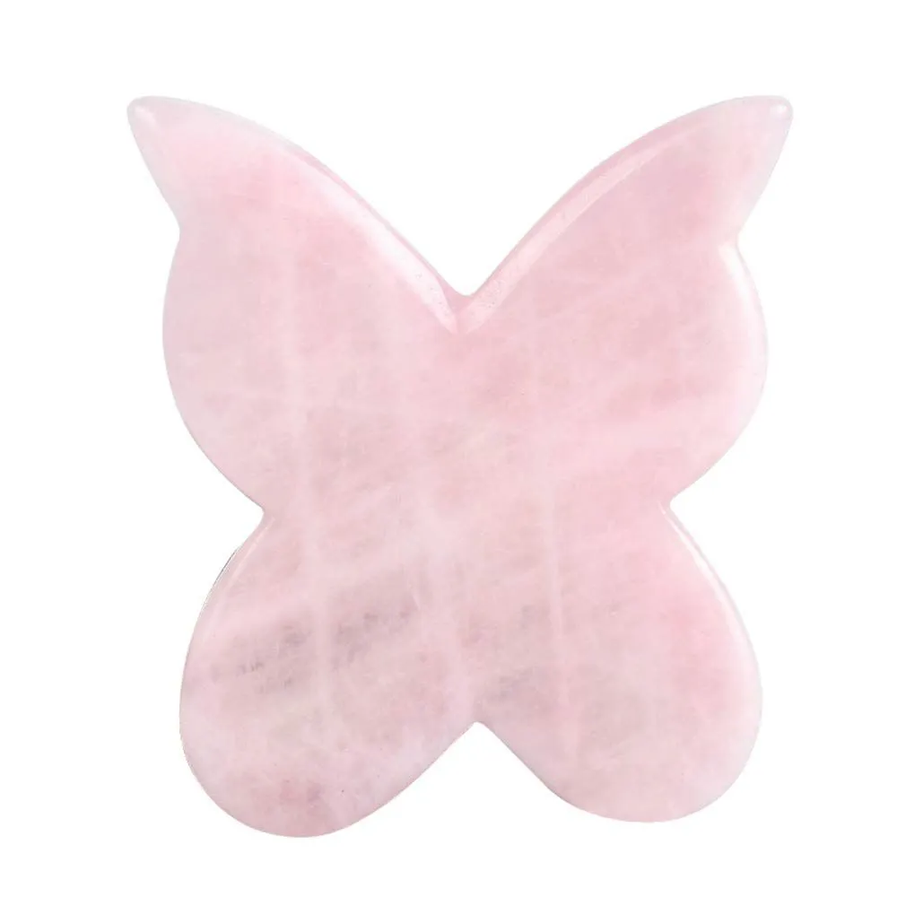 Getmecraft Rose Quartz Butterfly Gua Sha Facial Tool