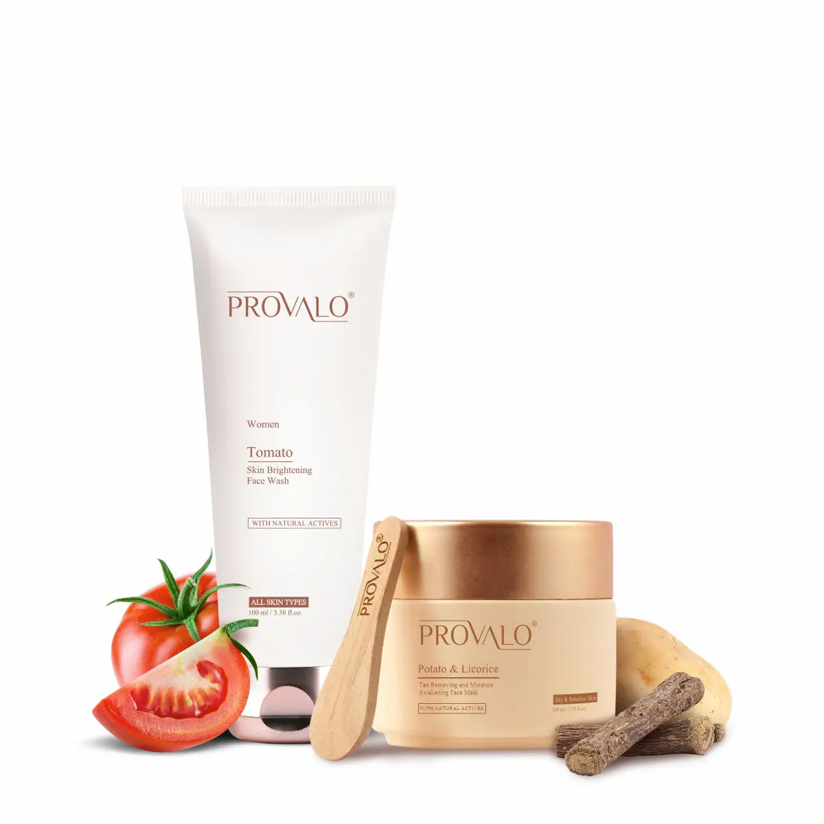 Provalo Skin Brightening And Moisture Awakening Duo Combo For Dry & Sensitive Skin (Women)