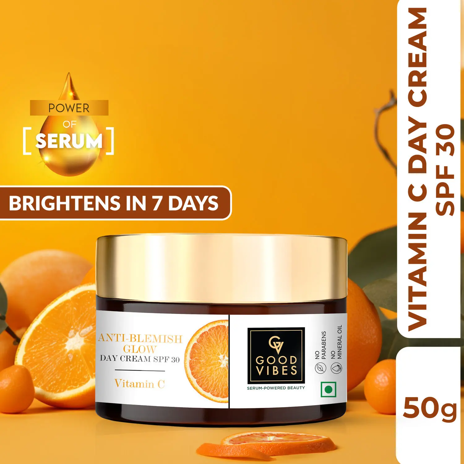 Good Vibes Vitamin C Day Cream SPF 30 with Power of Serum (50 g)