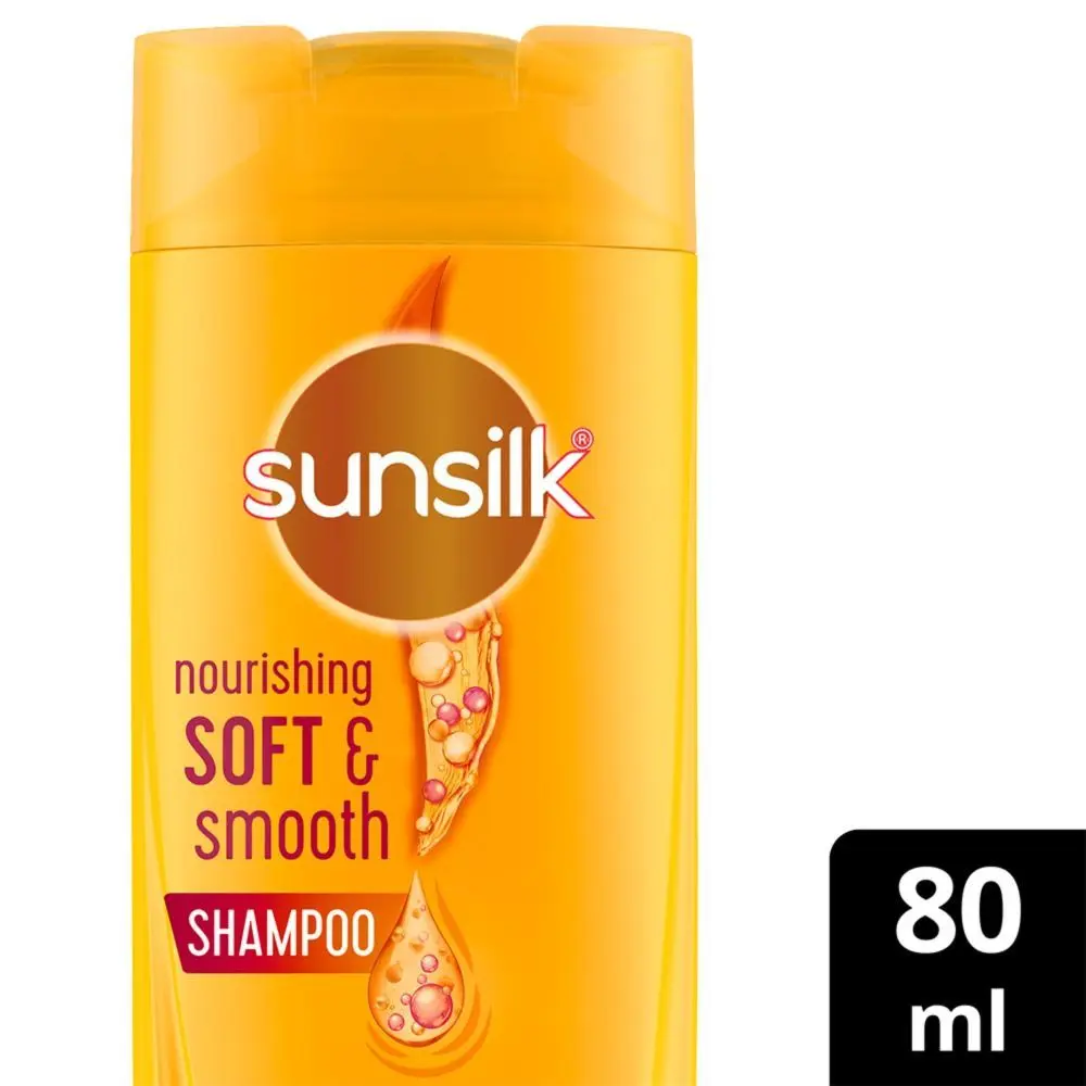 Sunsilk Nourishing Soft & Smooth Shampoo With Egg Protein, Almond Oil & Vitamin C For 2X Smoother and Softer Hair, 80 ml