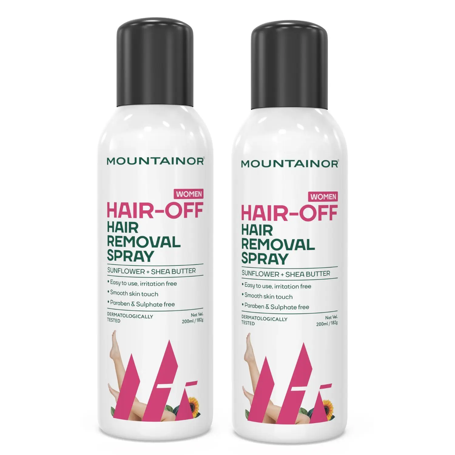 Mountainor Hair Removal Spray For Women - 200ml Pack Of 2