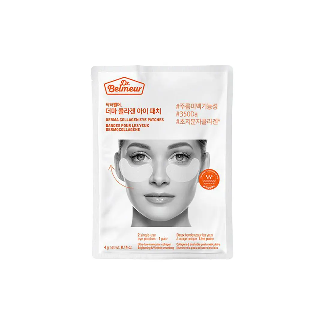 The Face Shop Dr.Belmeur Derma Collagen dermatologically Tested Hydrogel Eye Patches, for under eye dark cicle & wrinkle recovery 4g