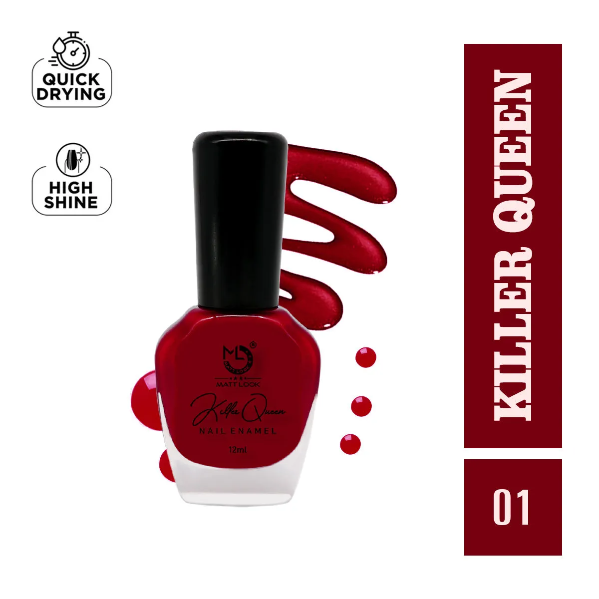 Matt look Killer Queen Nail Enamel - Shade-1