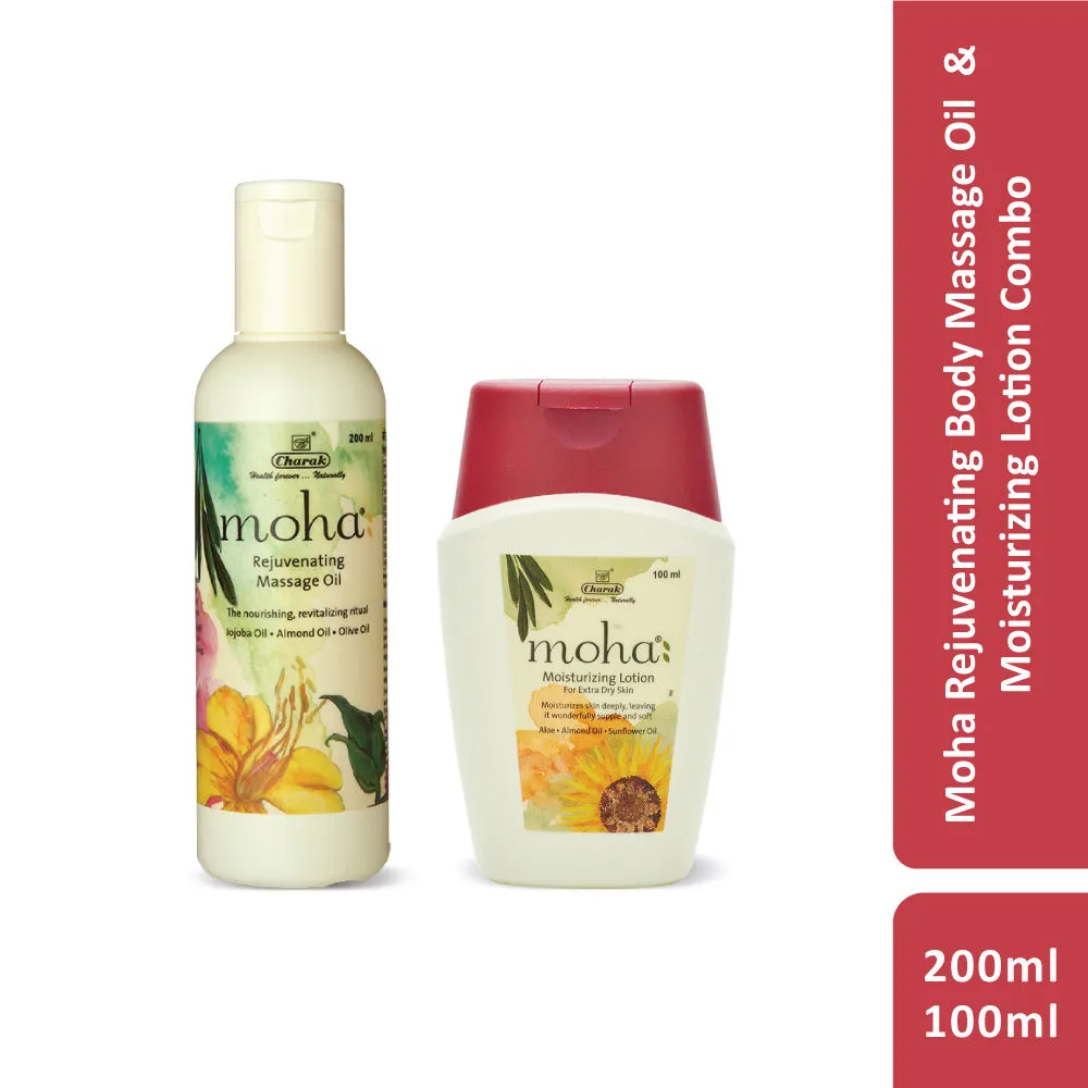 Moha Rejuvenating Body Massage Oil + Moisturizing Lotion Combo