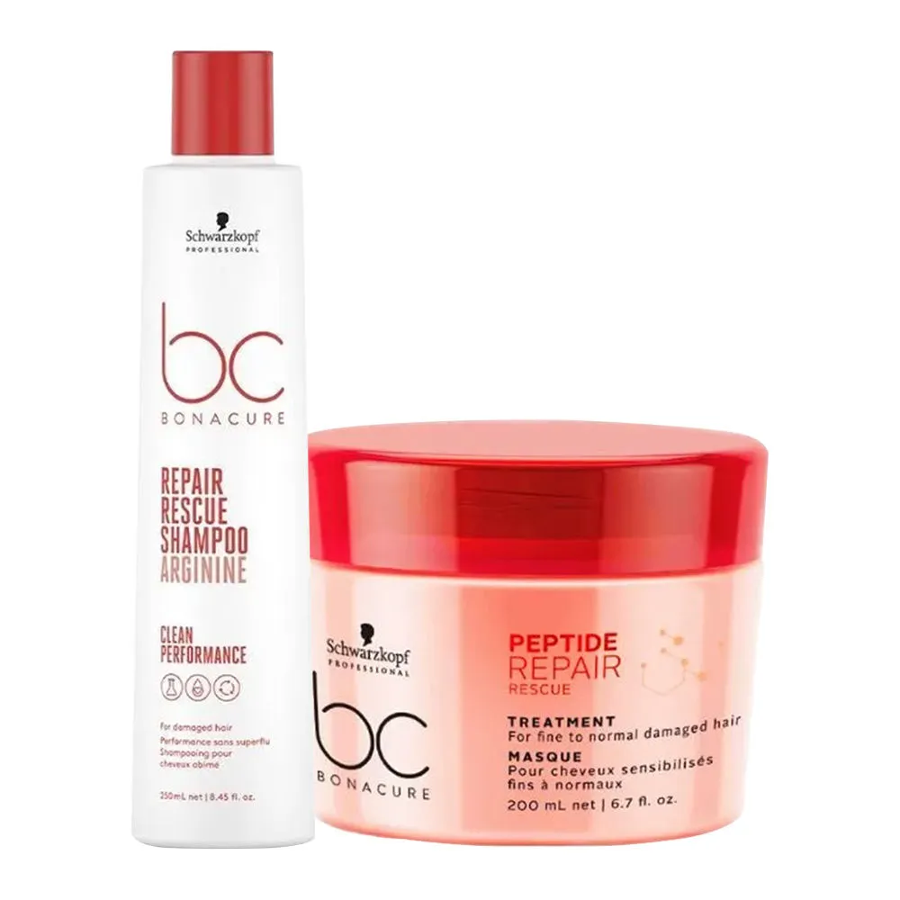 Schwarzkopf Professional Bonacure Peptide Repair Rescue Micellar Shampoo + Treatment Combo