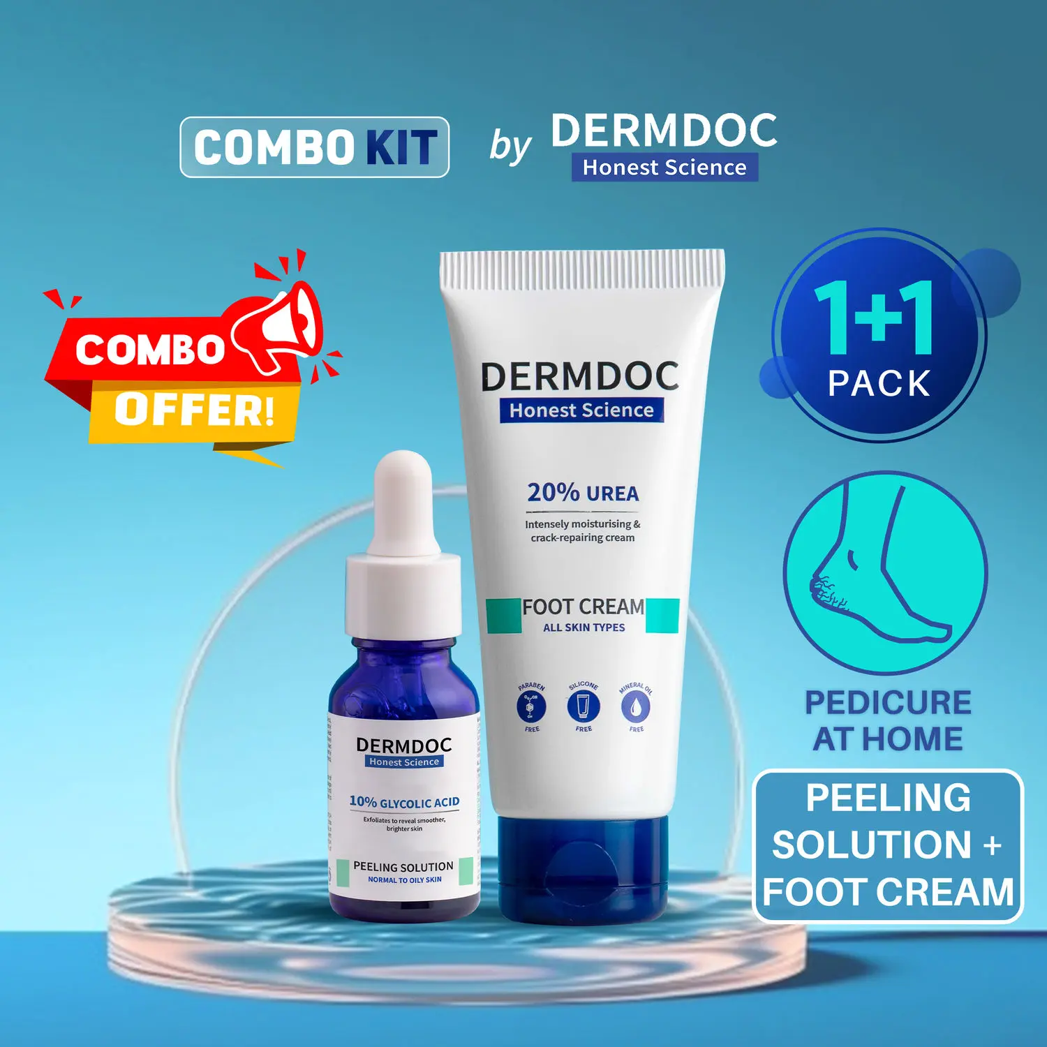 DERMDOC Combo Kit for Pedicure at Home