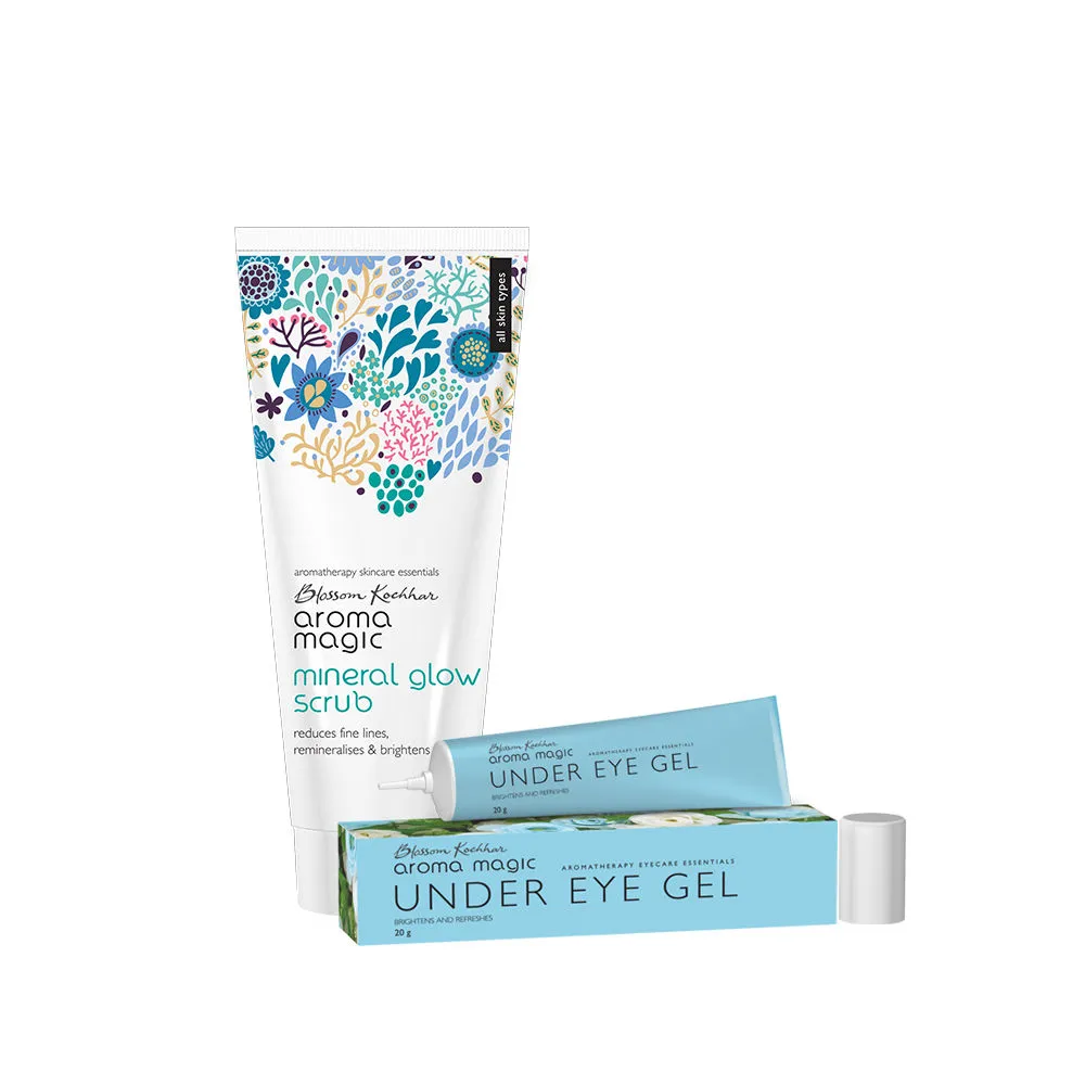 Aroma Magic Mineral Glow Scrub & Under Eye Gel Combo