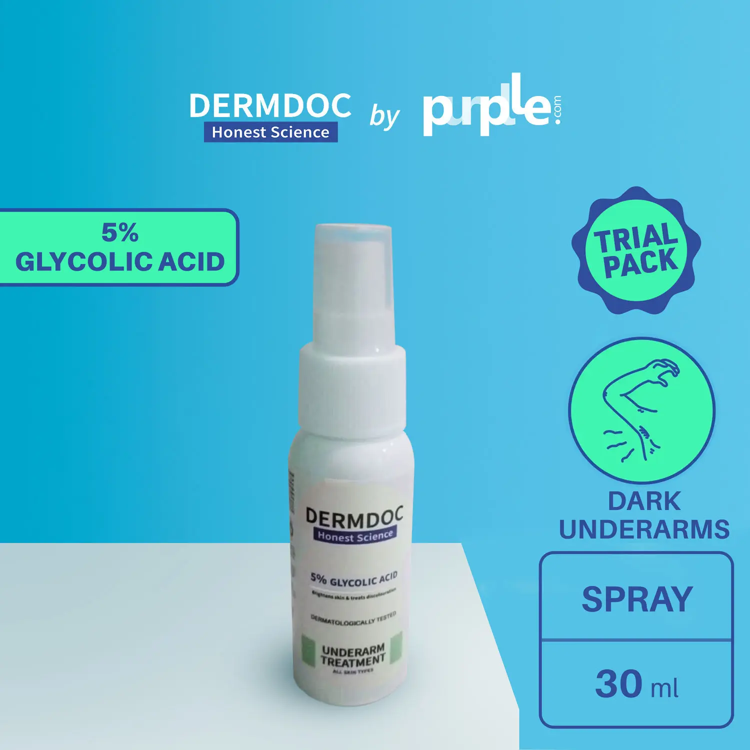 DermDoc 5% Glycolic Acid Underarm Treatment (30 ml)