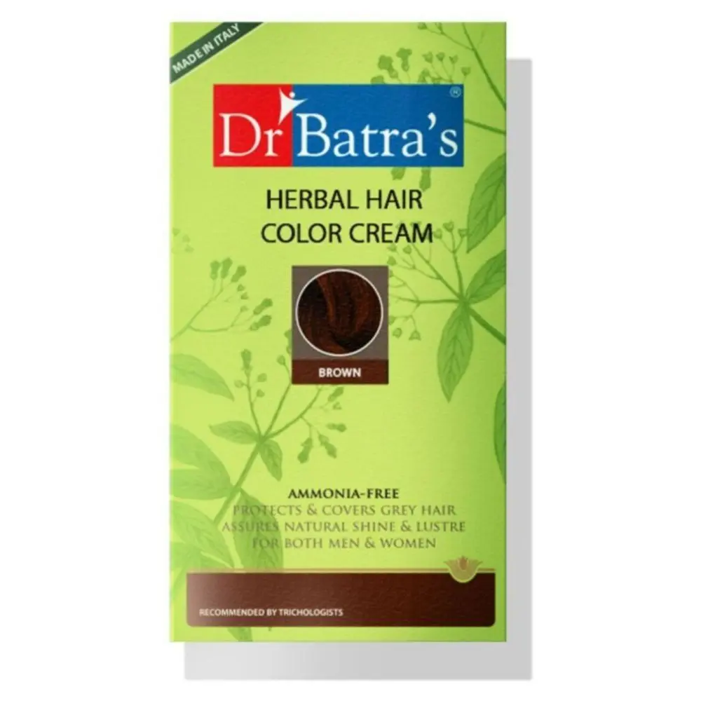 Dr Batra's Herbal Ammonia Free Hair Color Cream Brown - 130 gm