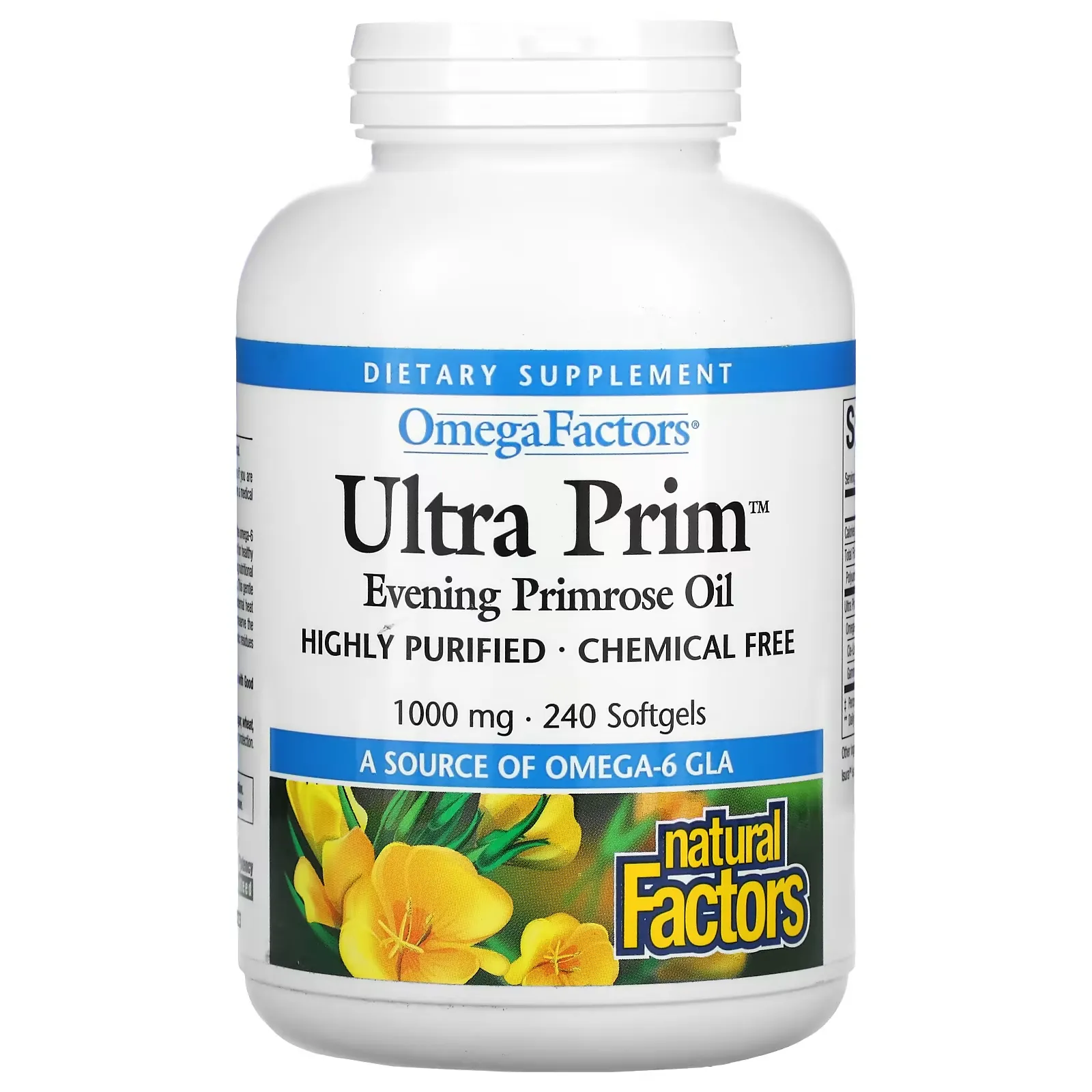 OmegaFactors, Ultra Prim, Evening Primrose Oil, 1000 mg, 240 Softgels