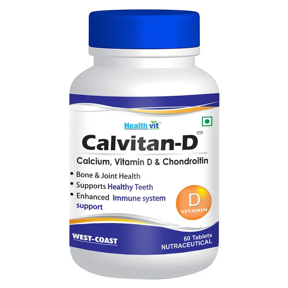 Healthvit Calvitan-D Calcium Vitamin D & Chondroitin,  60 tablet(s)  Unflavoured