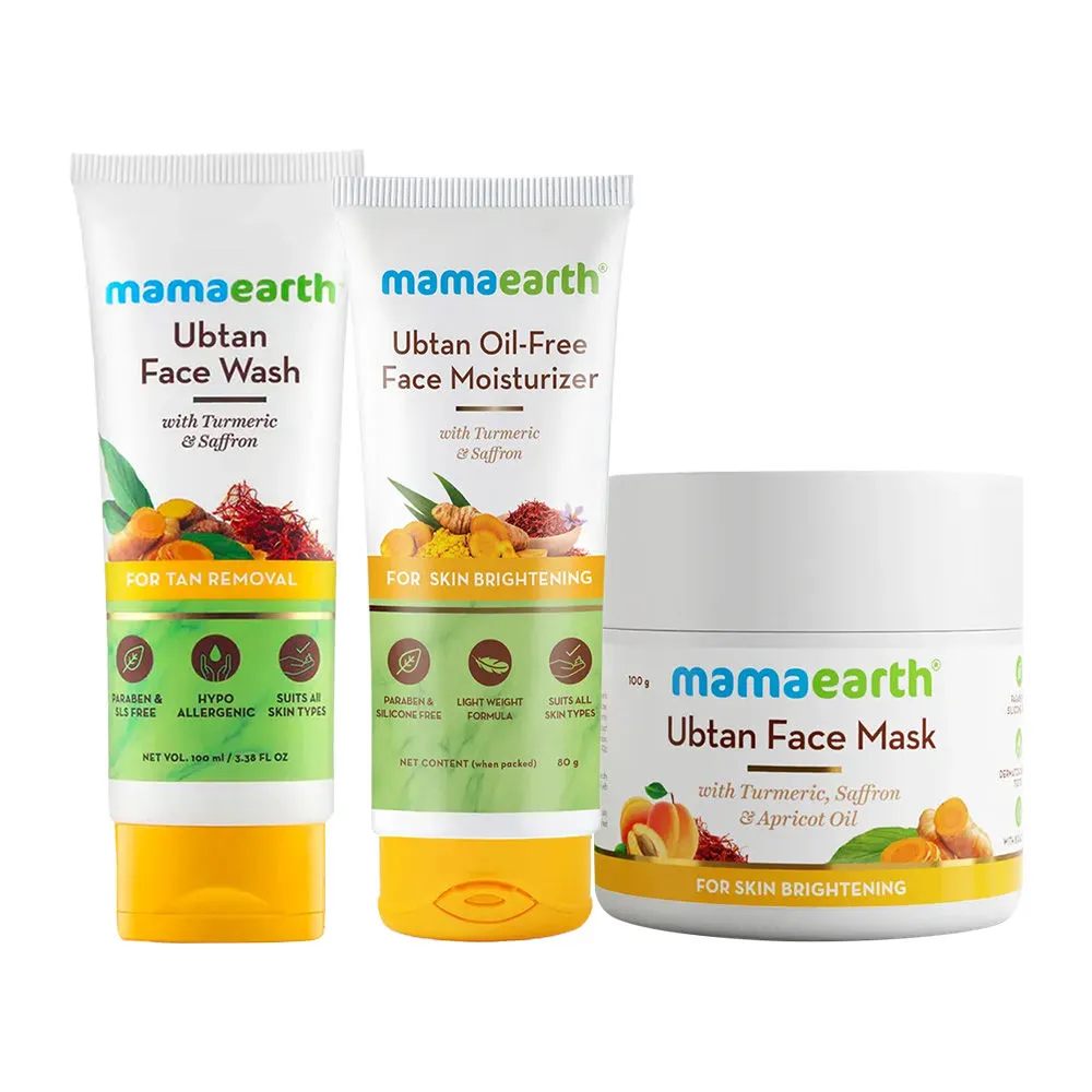 Mamaearth Ubtan Face Wash + Mask + Moisturizer