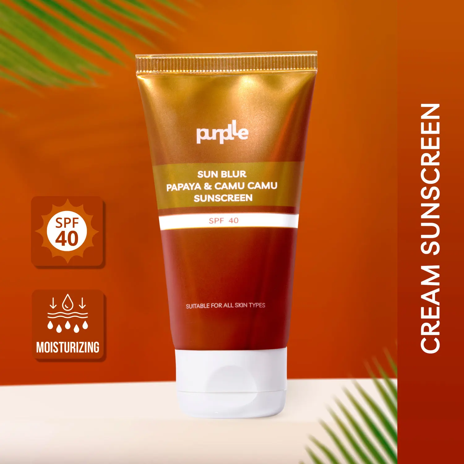 Purplle Sun Blur Papaya & Camu Camu Sunscreen SPF40 (50 gm)