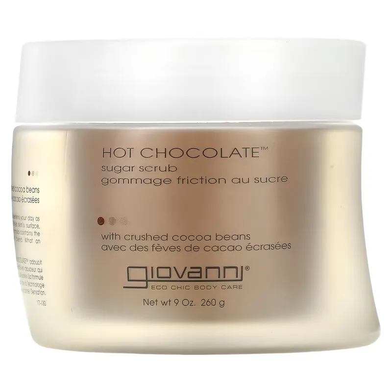 Hot Chocolate, Sugar Scrub with Crushed Cocoa Beans, 9 oz (260 g)