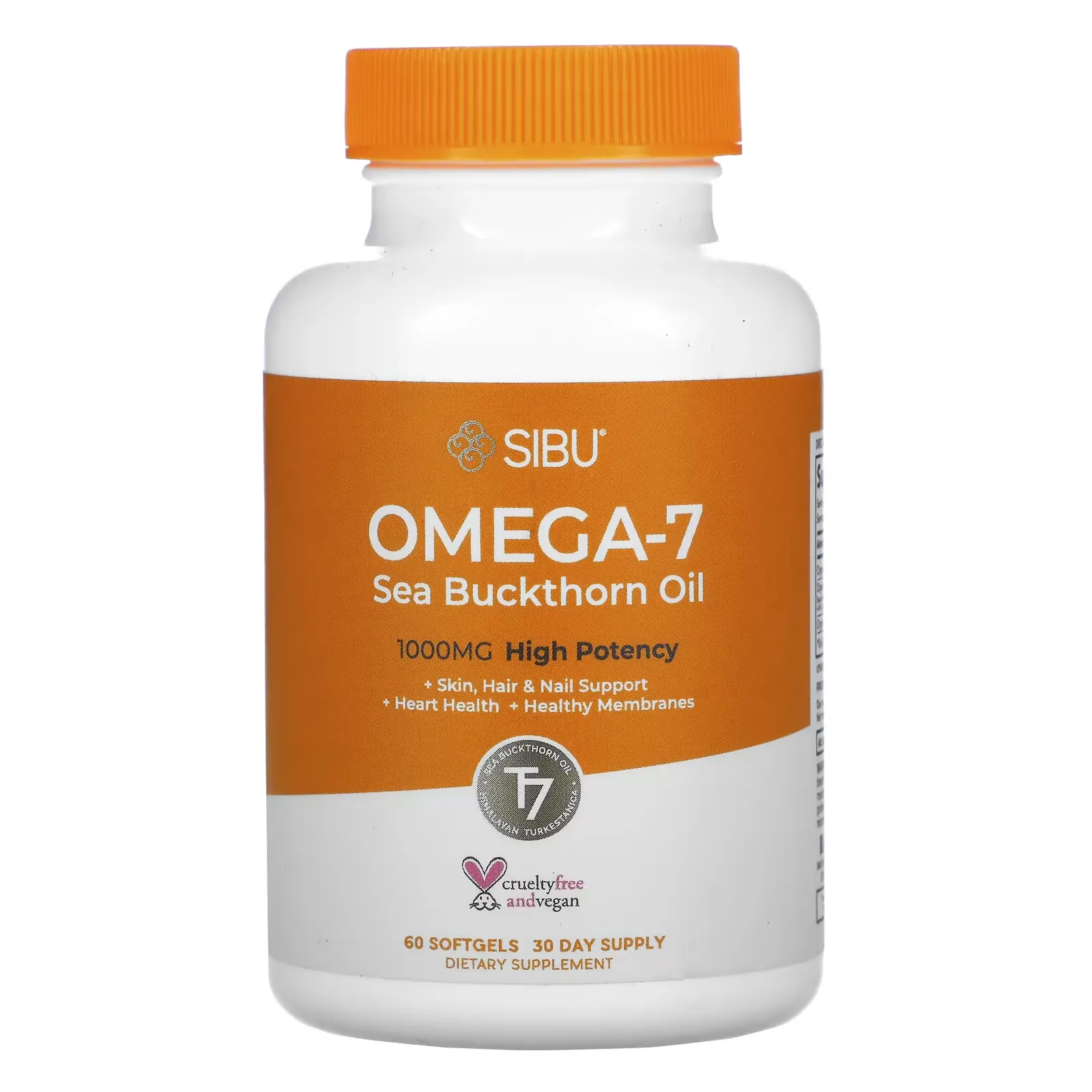 Sea Berry Therapy, Omega-7 Support, Sea Buckthorn Oil, 60 Softgels