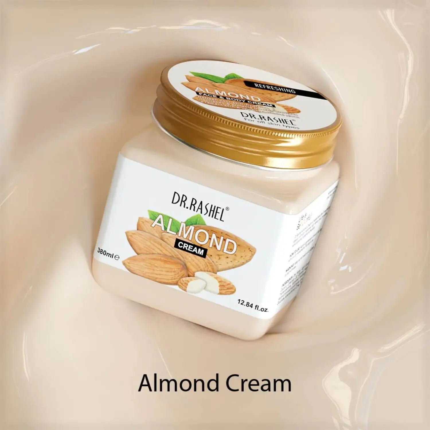 Dr.Rashel Refreshing Almond Face and Body Cream For All Skin Type (380 ml)