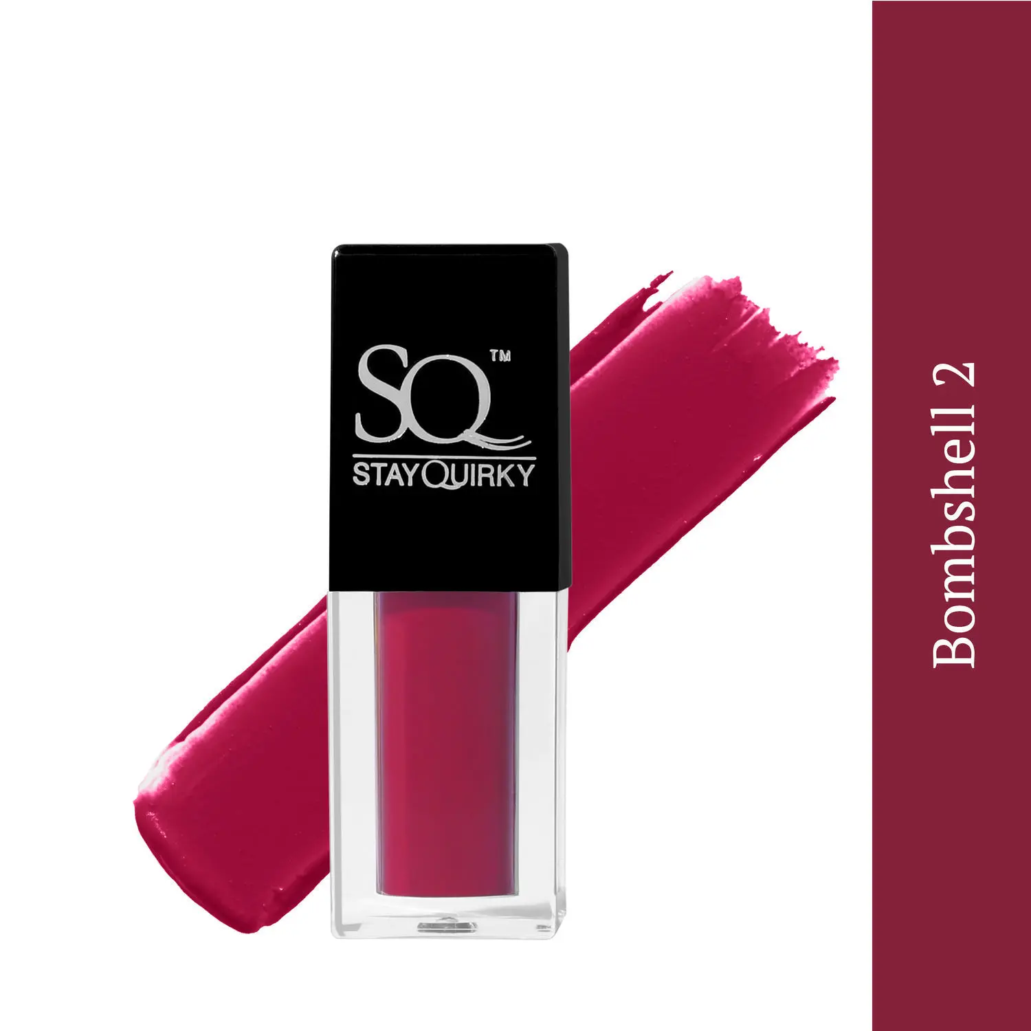 Stay Quirky Kiss and Tell Liquid Lipstick - Bombshell 2 | Highly Pigmented | Non-drying | Long Lasting | Easy Application | Water Resistant | Transferproof | Smudgeproof (2.8 ml)