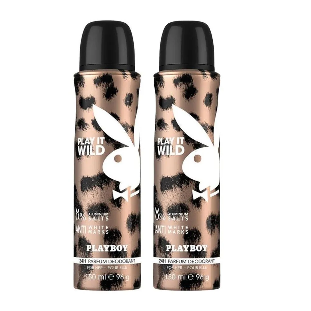 Playboy Wild Women Deodorant Spray (Pack Of 2)