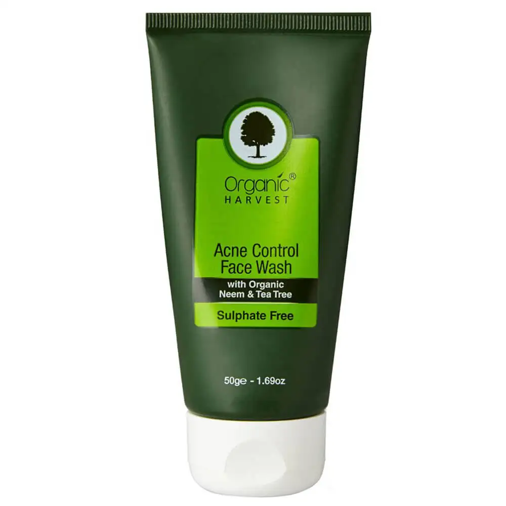 Organic Harvest Acne Control Face Wash (Sulphate Free),  50 g  All Skin Types