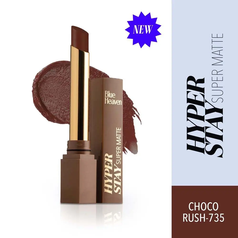 Blue Heaven Hyperstay Super Matte Lipstick -Choco Rush, 735, 2.2gm