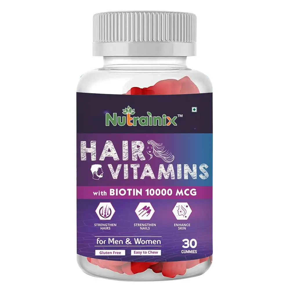 Nutrainix Hair Vitamins with Biotin,  30 gummies  Unflavoured