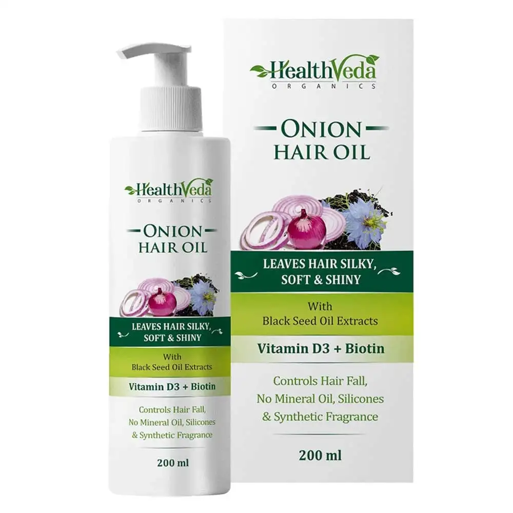 Health Veda Organics Onion Hair Oil,  200 ml  for All Hair Type