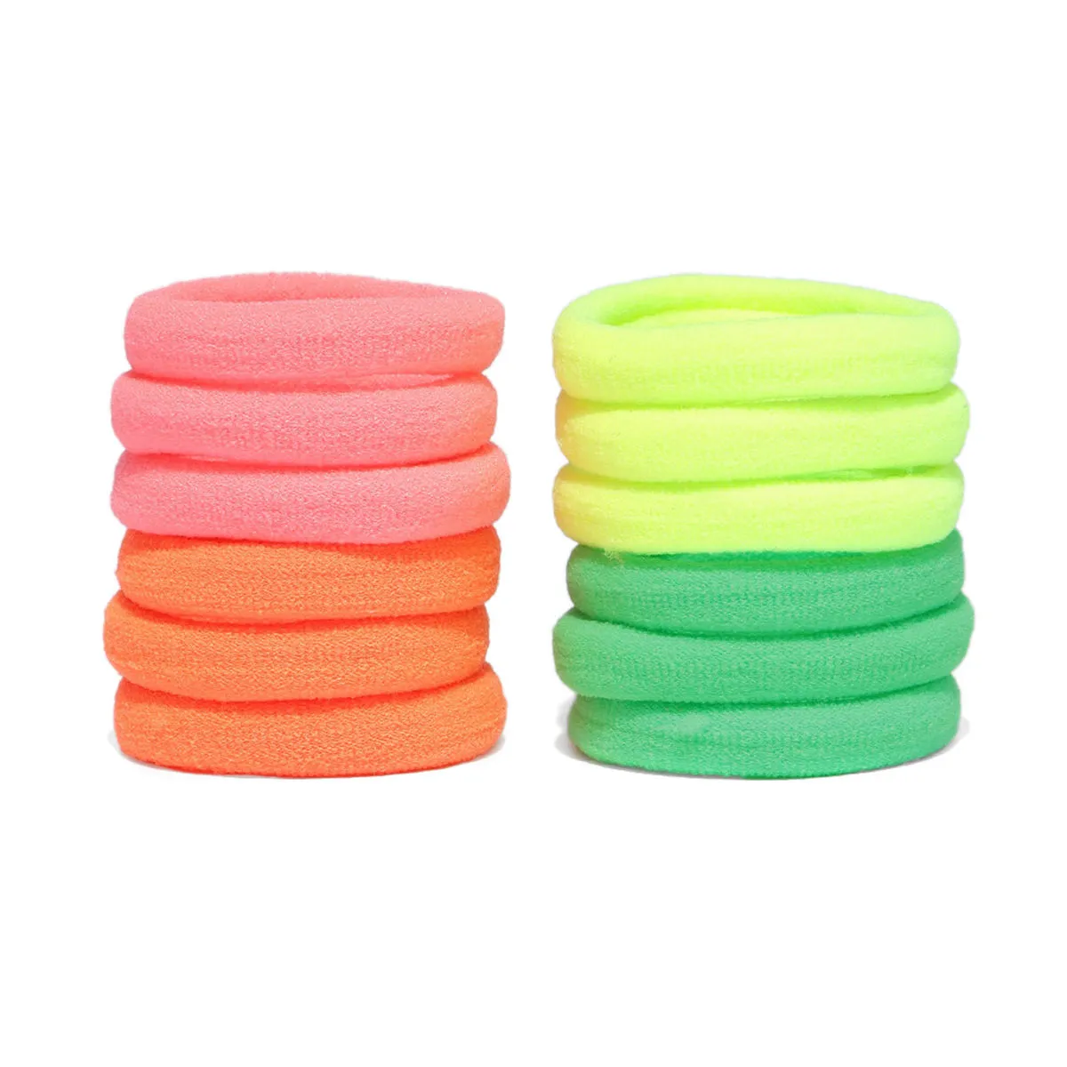 Toniq Multicoloured Breakage Elastisized Ponytail Holder Rubberbands For Women - Set Of 12