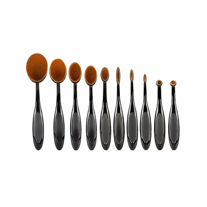 Bronson Professional Makeup brush set 10 pcs (oval shape brush)