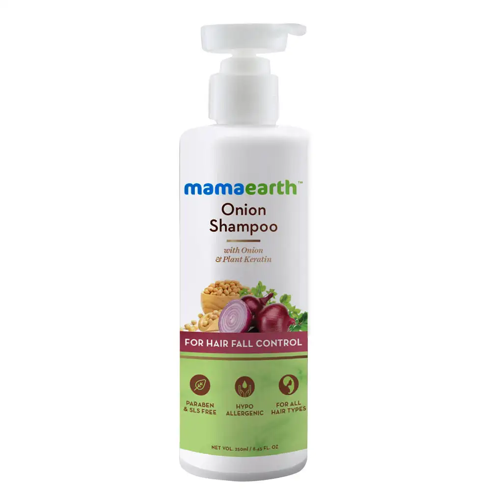 Mamaearth Onion Shampoo,  250 ml  for Hair Fall Control with Onion Oil & Plant Keratin