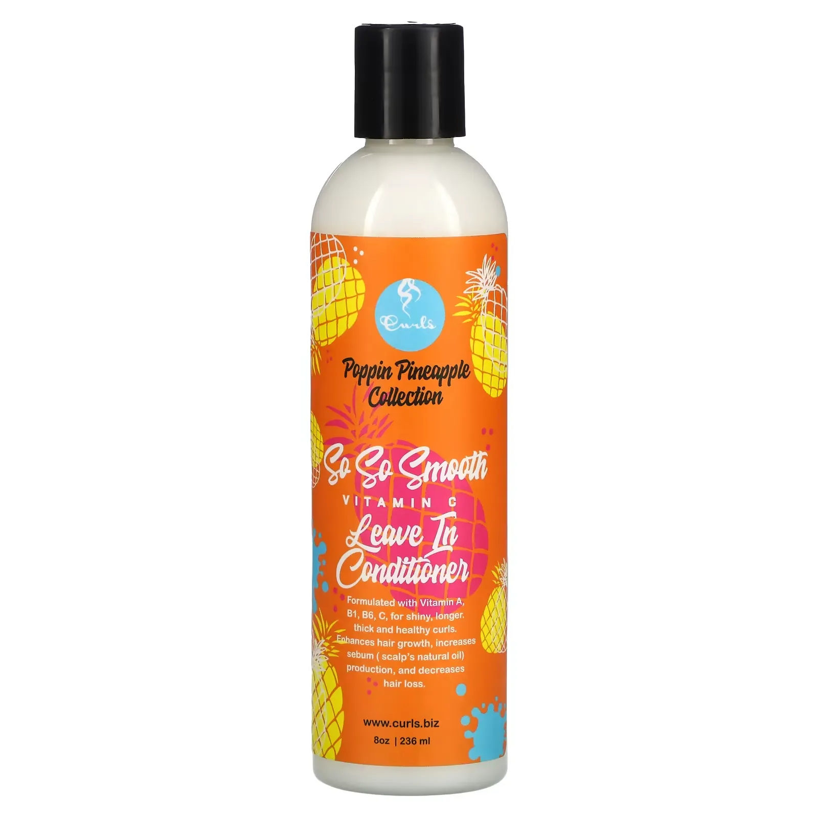 Poppin Pineapple Collection, So So Smooth, Vitamin C, Leave In Conditioner, 8 oz (236 ml)