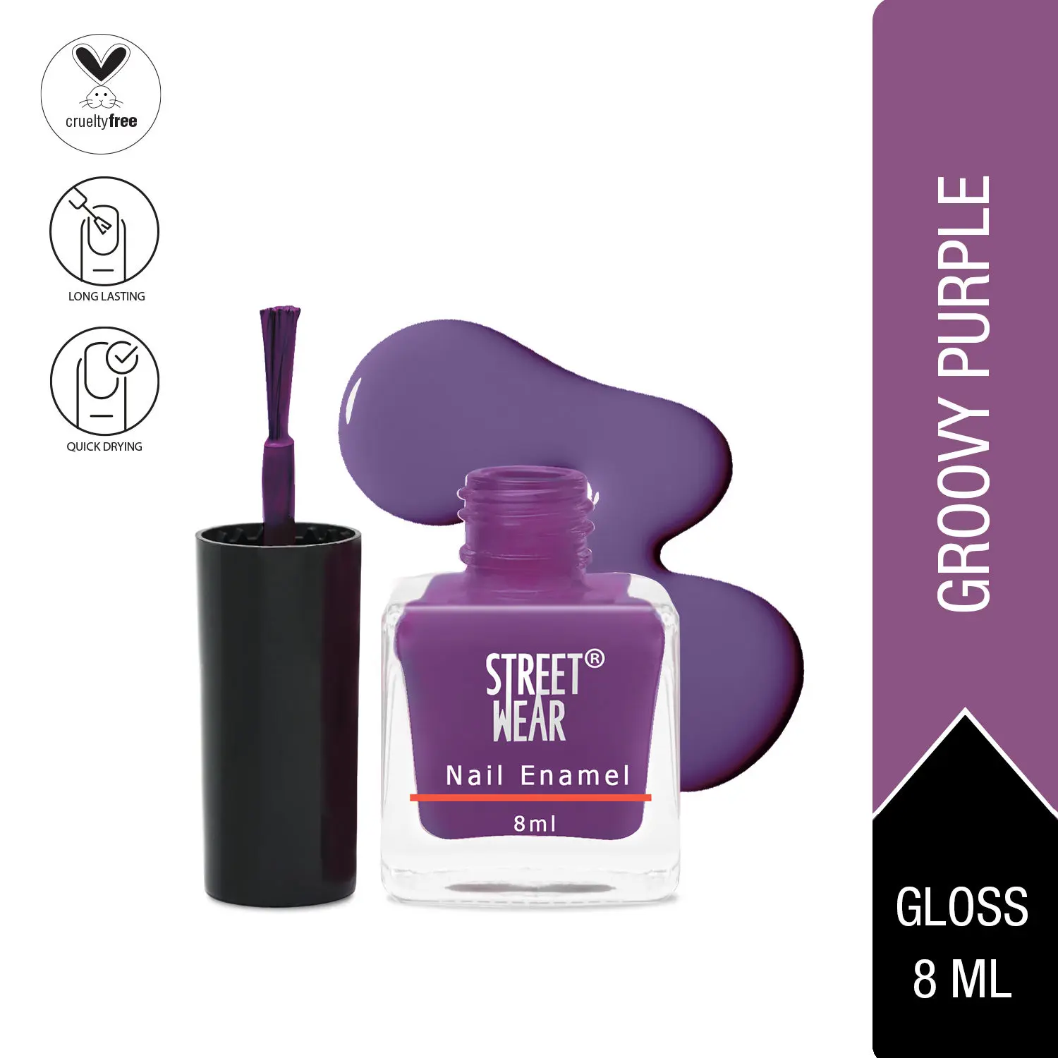 Street Wear Nail Enamel (Revamp) Groovy Purple (8 ml)