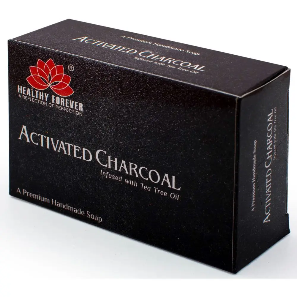 Healthy Forever Activated Charcoal Skin Care Soap For Women & Men for Whitening, Acne,Blackheads 120 g