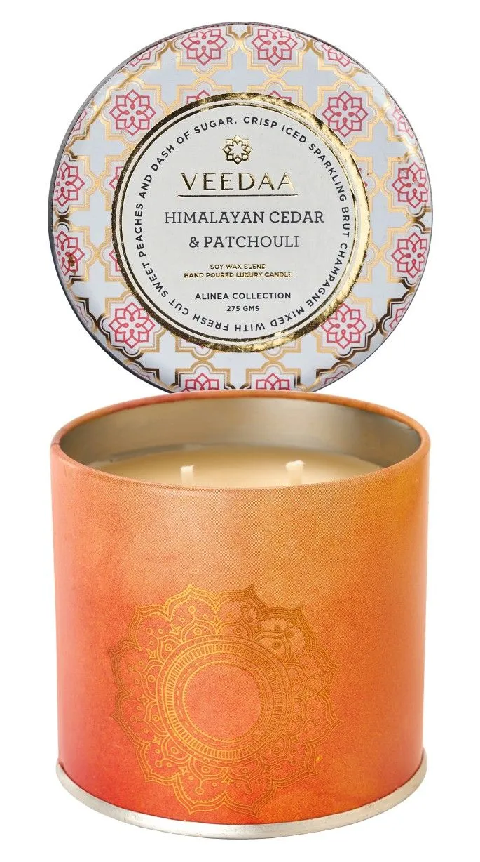 Veedaa Himalayan Cedar And Patchouli Mason Tin Scented Candle