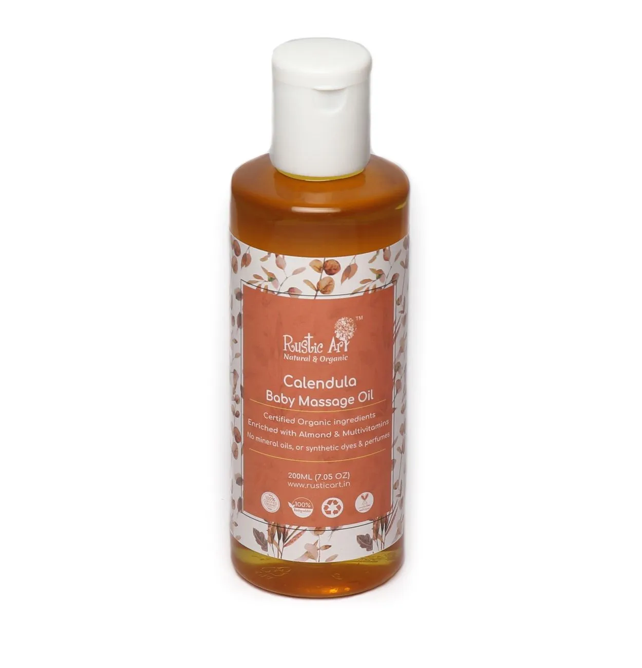 Rustic Art Organic Calendula Baby Massage Oil