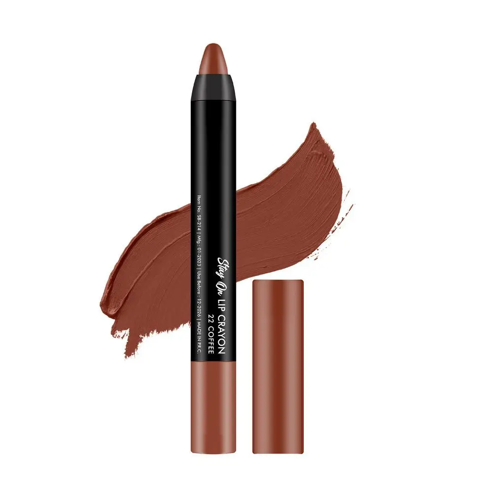 Swiss Beauty Stay on Matte Crayon Lipstick SB-214-22 (Crayon) 3.5g