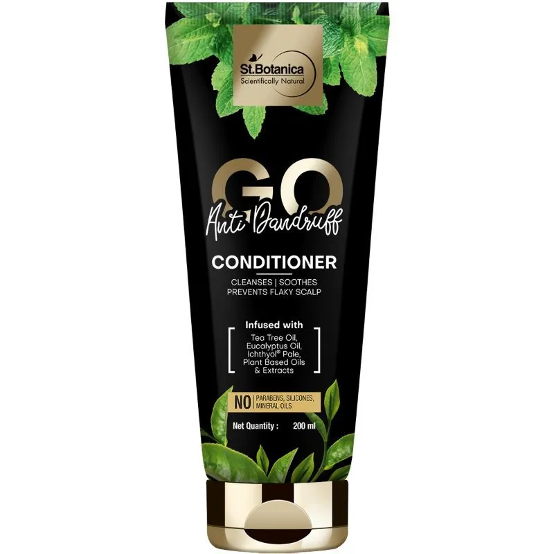 StBotanica GO Anti-Dandruff Hair Conditioner - With Ichthyol Pale, Tea Tree, No Silicone