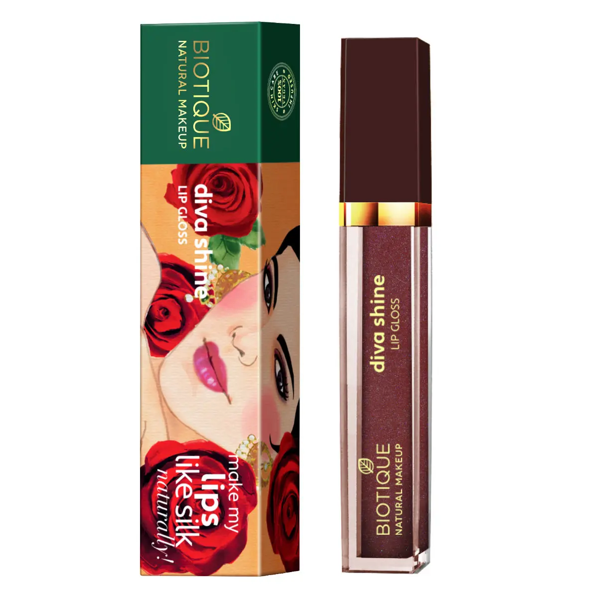 Biotique Natural Makeup Diva Shine Lip Gloss (Sugar Plum)(3 ml)