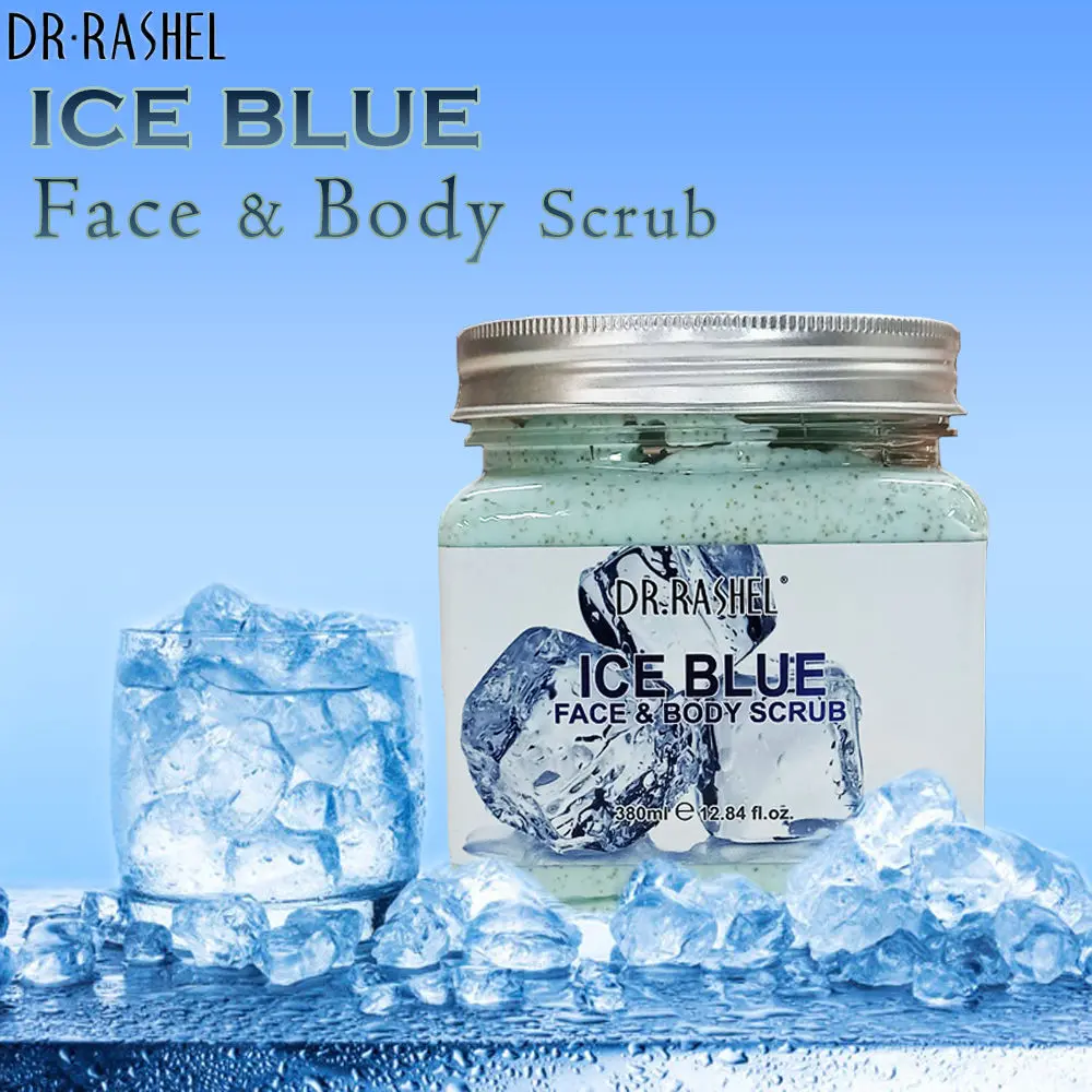 Dr.Rashel Non-Drying Ice Blue Face And Body Scrub For All Skin Types (380 ml)