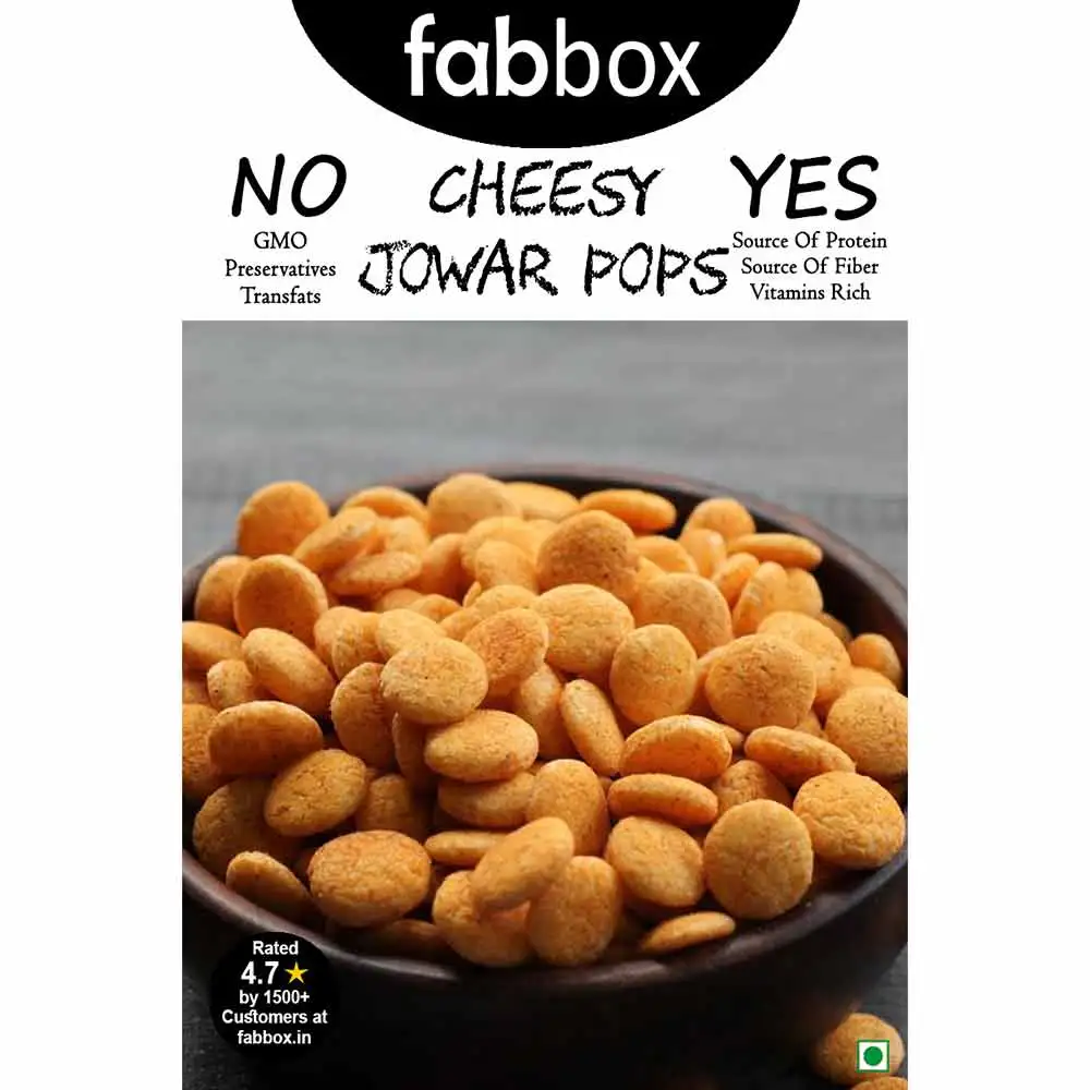 Fabbox Cheesy Jowar Pops,  Unflavoured  130 g