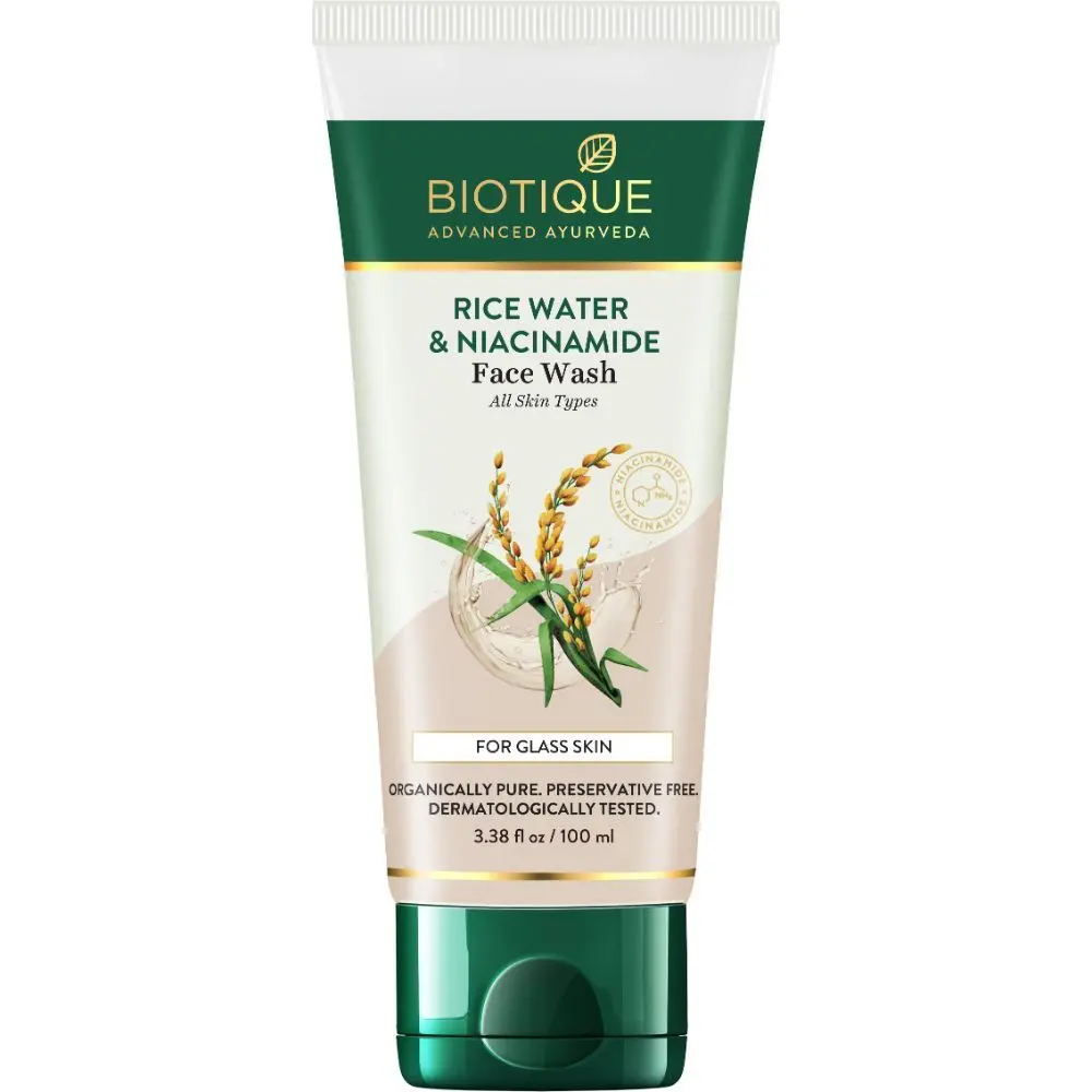 BIOTIQUE RICE WATER & NIACINAMIDE Gel Face Wash (100 ml)